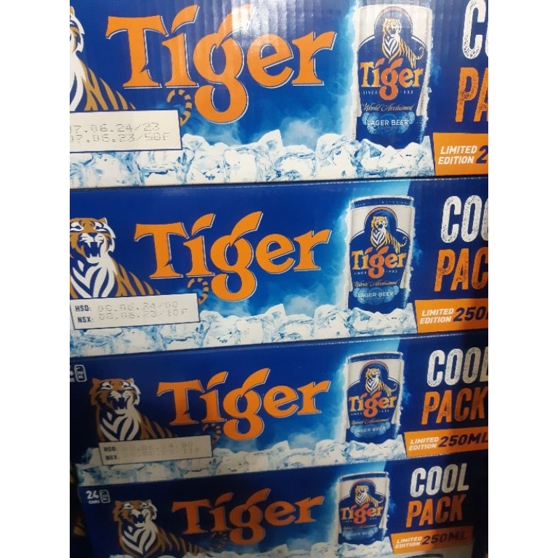 Thùng 24 Lon bia tiger Cool Pack Limited Edition 250ml
