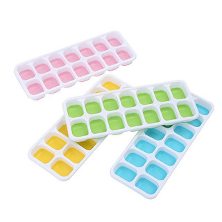[ COMBO 5 ] Khay làm đá 14 ô silicon có lắp đạy HM68