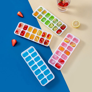 COMBO 5 Khay Làm Đá Silicon 14 Viên Có Nắp Đậy Khuôn Làm Đá Tủ Lạnh Bảo Quản Chống Mùi