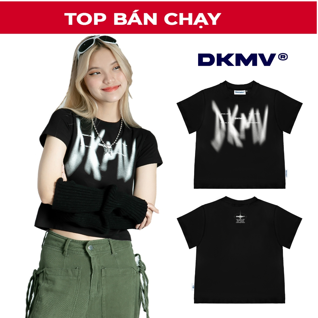 Áo baby tee local brand nữ tay ngắn, màu đen Hazy DKMV | K15-T6