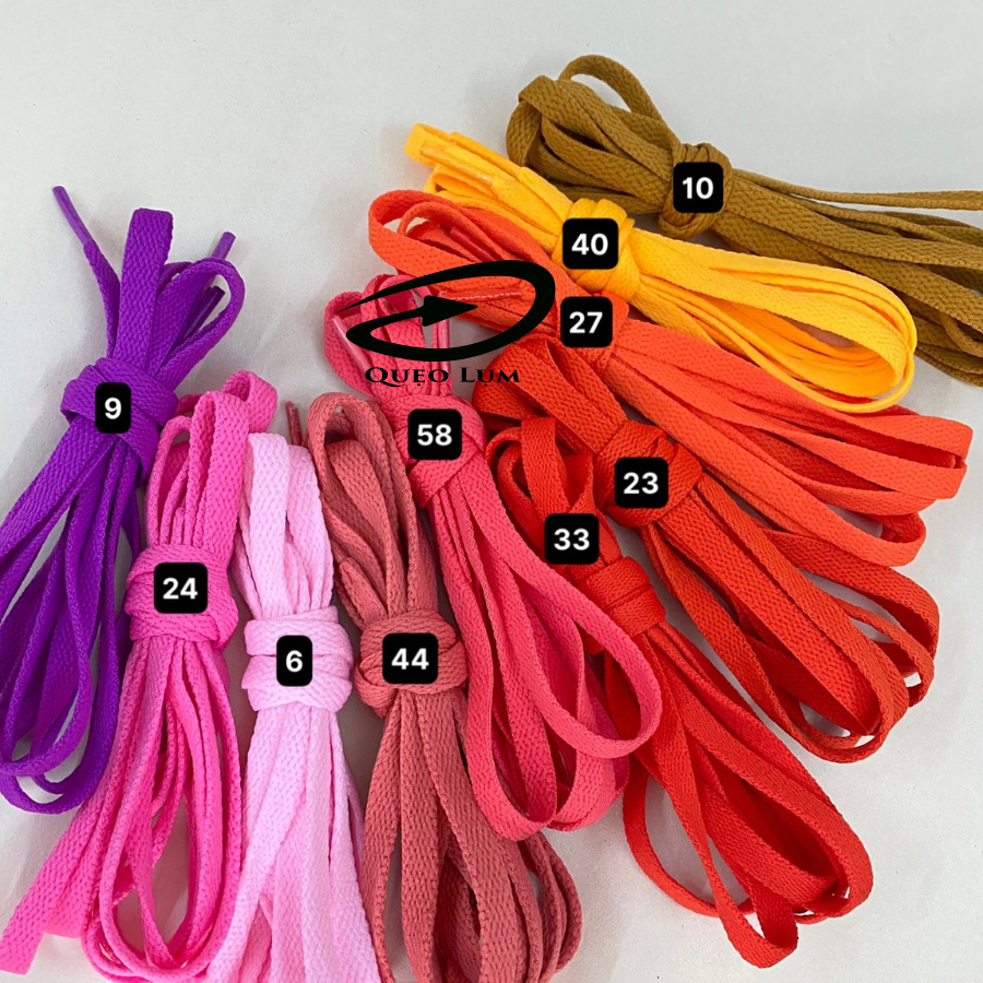Dây Giày Bản Dẹp dài 120cm bằng sợi bông nhiều màu có thể buộc giày thể thao, boots... XOP1
