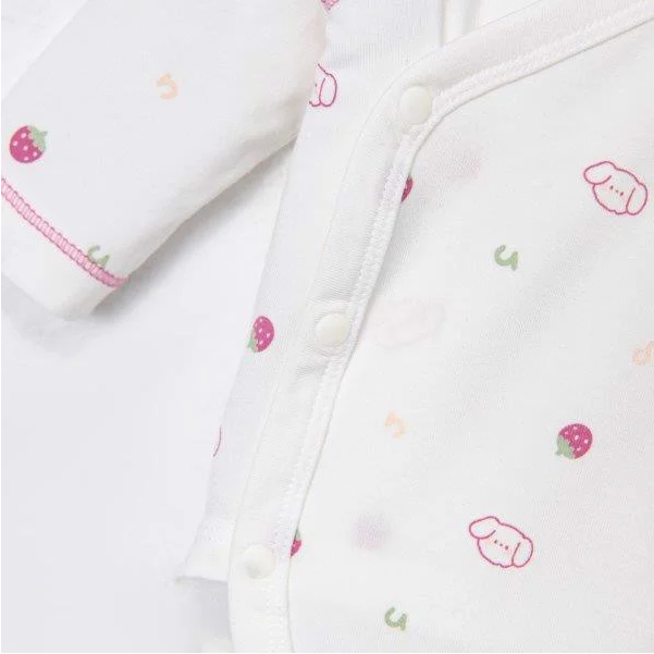 Bộ Nous bodysuit dài màu trắng in họa tiết 0M 3M 6M 9M