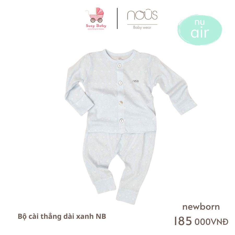 Bộ Nous cài thẳng dài newborn cho bé sơ sinh các mẫu