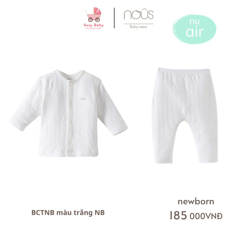 Bộ Nous cài thẳng dài newborn cho bé sơ sinh các mẫu