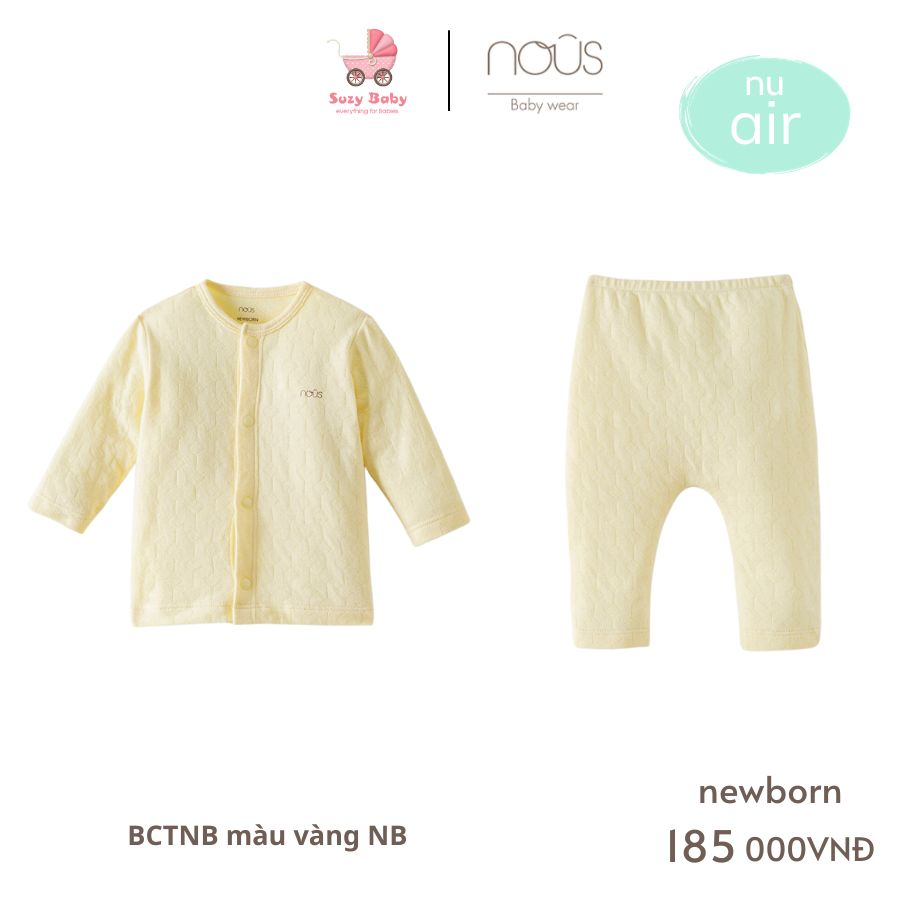 Bộ Nous cài thẳng dài newborn cho bé sơ sinh các mẫu