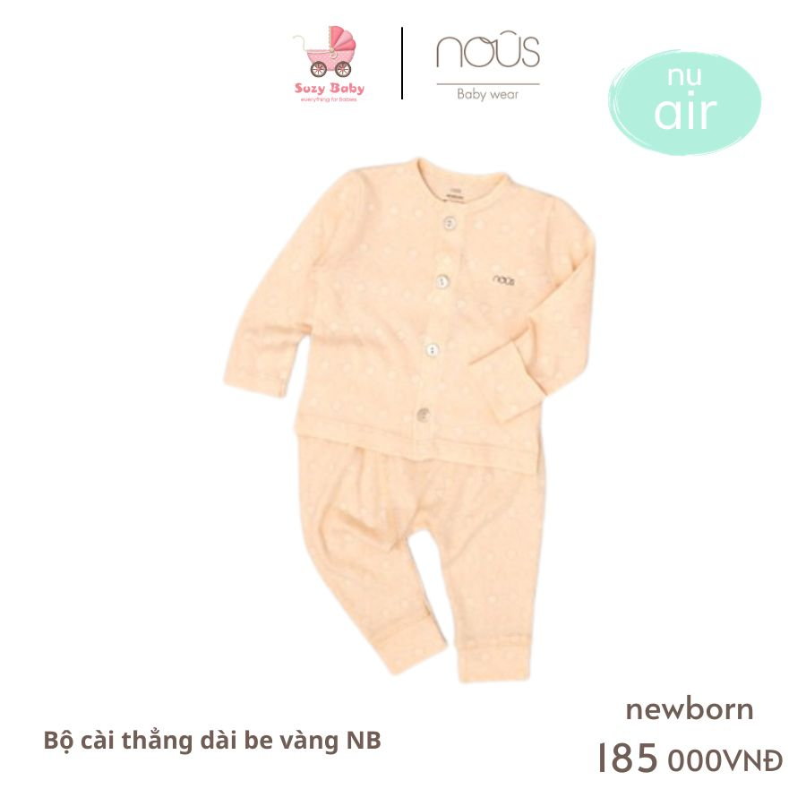 Bộ Nous cài thẳng dài newborn cho bé sơ sinh các mẫu
