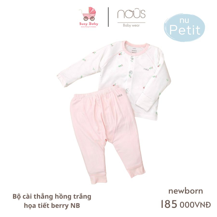 Bộ Nous cài thẳng dài newborn cho bé sơ sinh các mẫu