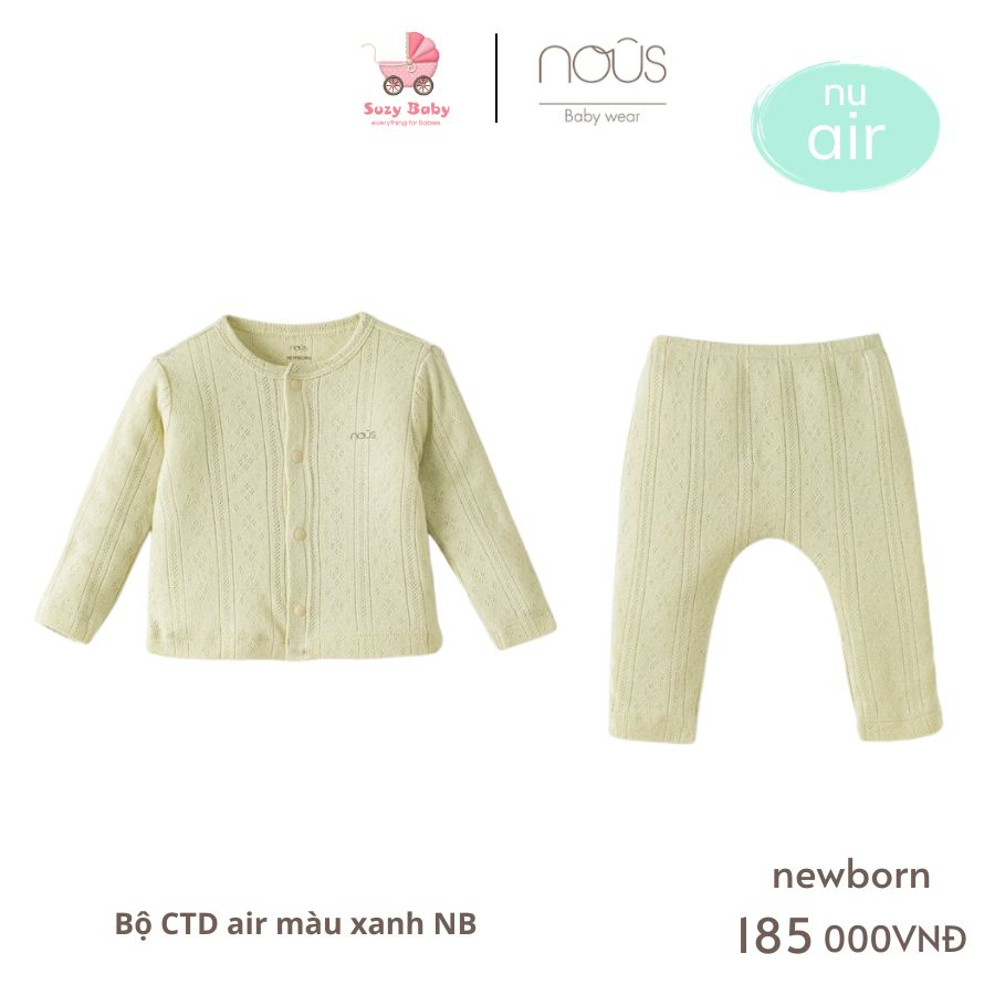 Bộ Nous cài thẳng dài newborn cho bé sơ sinh các mẫu
