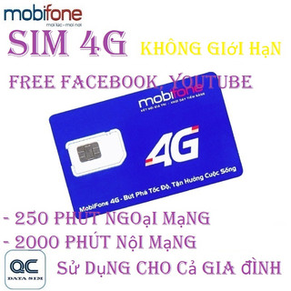 Sim 4G mobifone data không 100GB 2000p mobi 250p liên mạng sử dụng chung cho cả gia đình 6 thiết bị