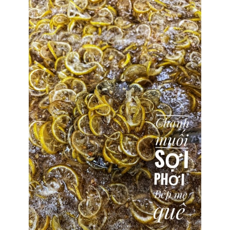 Chanh muối sợi phơi