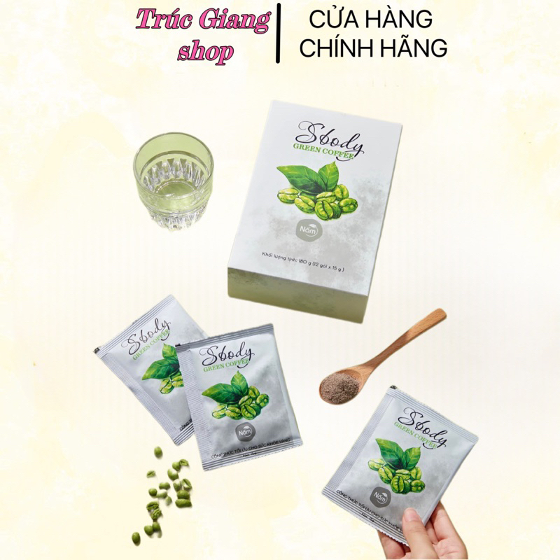 Cà Phê xanh giảm cân Sbody Green Coffee 12 gói