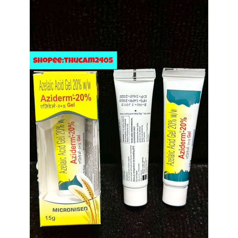 Kem AZIDERM AZELAIC ACID 20% loại bỏ mụn ,thâm mụn GEL