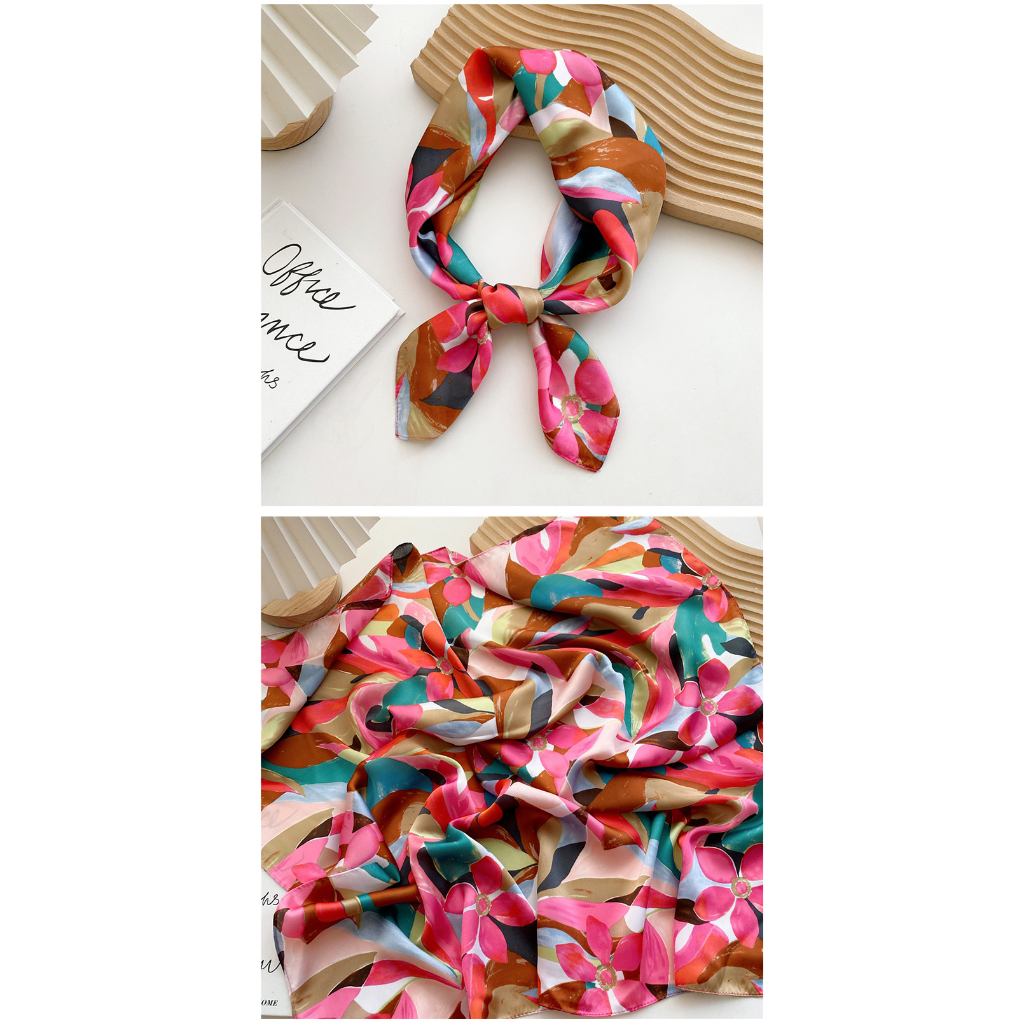 Khăn bandana lụa nam nữ unisex đa năng phong cách streetwear hiphop BTS EXO khăn choàng cổ lụa - Mã 7009