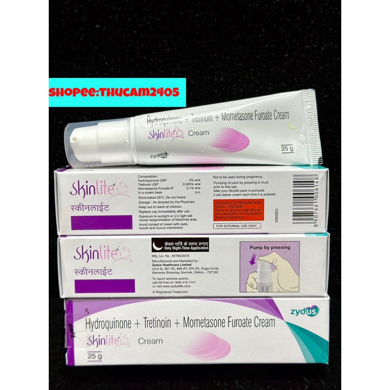 Kem Cream SkinLite  giảm    thâm nám  tàn nhang chống lão hoá da ,trắng da 25g.