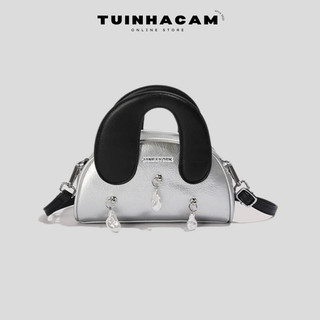 Túi xách nữ mini đeo chéo Tuinhacam túi cầm tay đựng vừa điện thoại đi tiệc, đi chơi size 21 form cứng cáp - TNC024