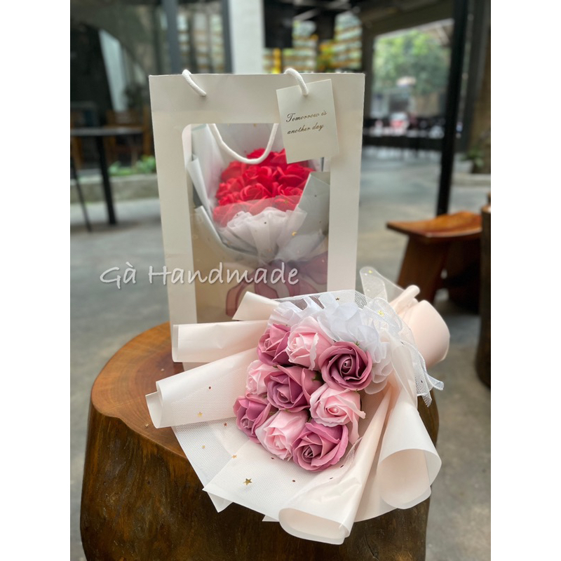 Bó 1- 5 -9 bông hoa sáp/nhũ có đèn phù hợp làm quà tặng các dịp lễ 20/10,20/11