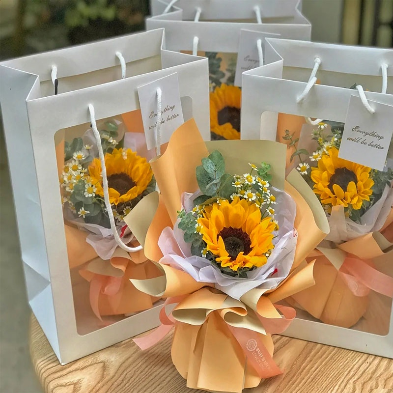 Bó 1- 5 -9 bông hoa sáp/nhũ có đèn phù hợp làm quà tặng các dịp lễ 20/10,20/11