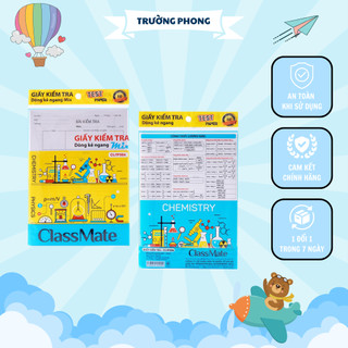 Giấy Kiểm Tra Kẻ Ngang Mix CLASSMATE Thiết Kế Hình Hóa - Lý, Bề Mặt Láng Mịn, Viết Êm Tay, Tạo Nét Chữ Đẹp CL-TP304