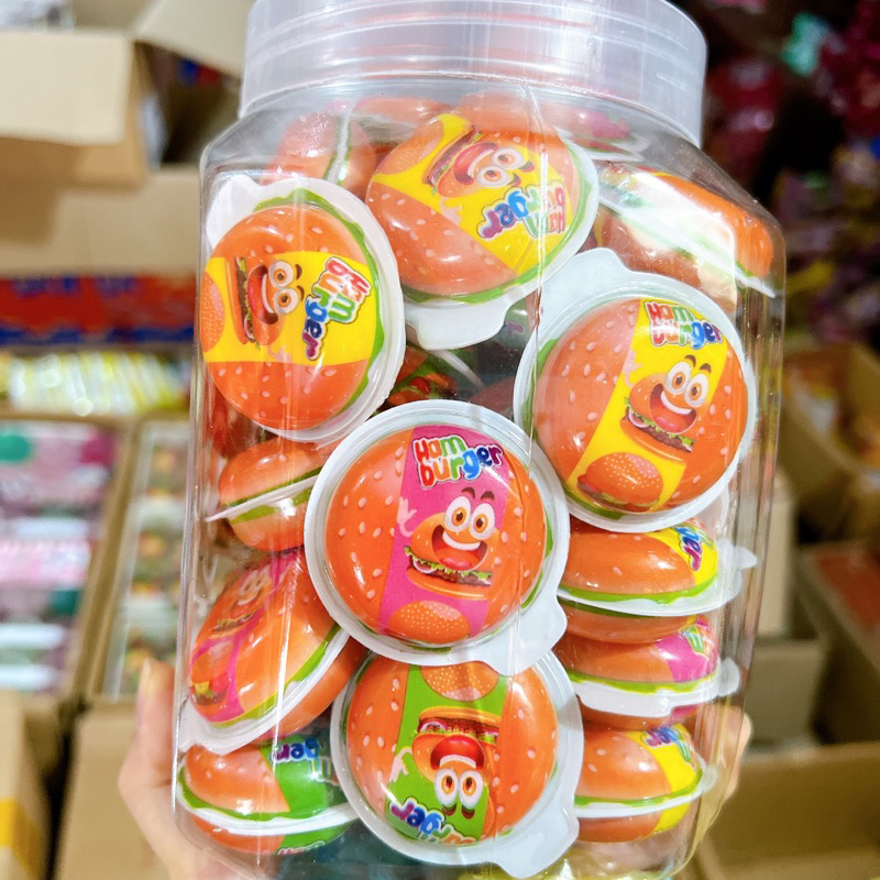 Sỉ lọ 50 hũ kẹo dẻo burger mới