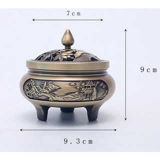 Trầm hương, Lư đốt trầm hương chất liệu đồng nguyên khối - Hàng cao cấp, đẹp, độc, lạ