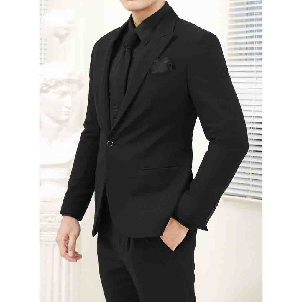 Bộ vest nam cao cấp Hàn Quốc, Áo Blazer nam mẫu 1 cúc, Chuẩn form dáng đẹp - ZAMAN