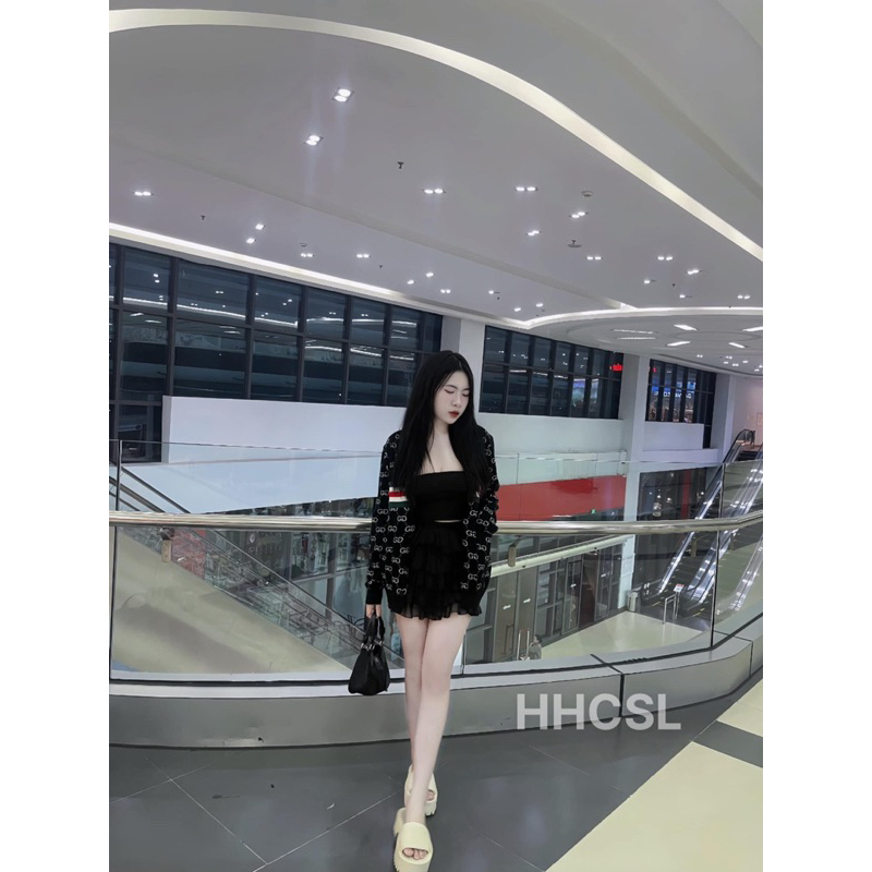 Áo Cardigan GC Cao Cấp Họa Tiết Monogram Thêu Ong vạch xanh đỏ dệt, 2 Màu Thời Trang Nam Nữ | BigBuy360 - bigbuy360.vn