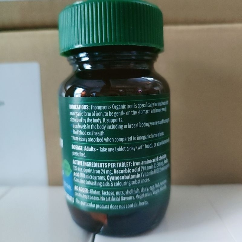 Sắt Hữu cơ Thompson's organic iron 30 viên