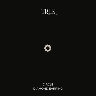 Khuyên tai đá - Circle Diamond Earring ( giá 1 chiếc )