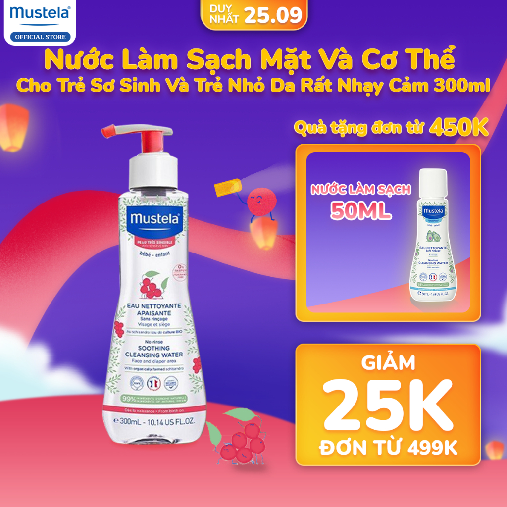 Nước Làm Sạch Mặt Và Cơ Thể Cho Trẻ Sơ Sinh Và Trẻ Nhỏ Da Rất Nhạy Cảm No-Rinse Soothing Micellar Cleansing Water 300ml