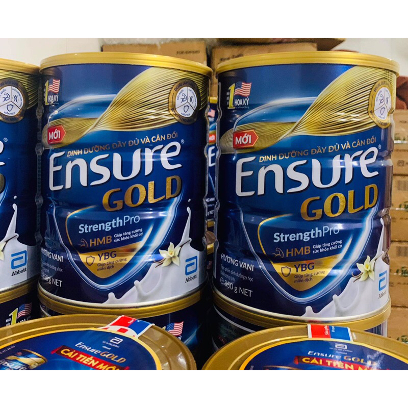 Combo 2 lon Ensure 850g vani mẫu mới