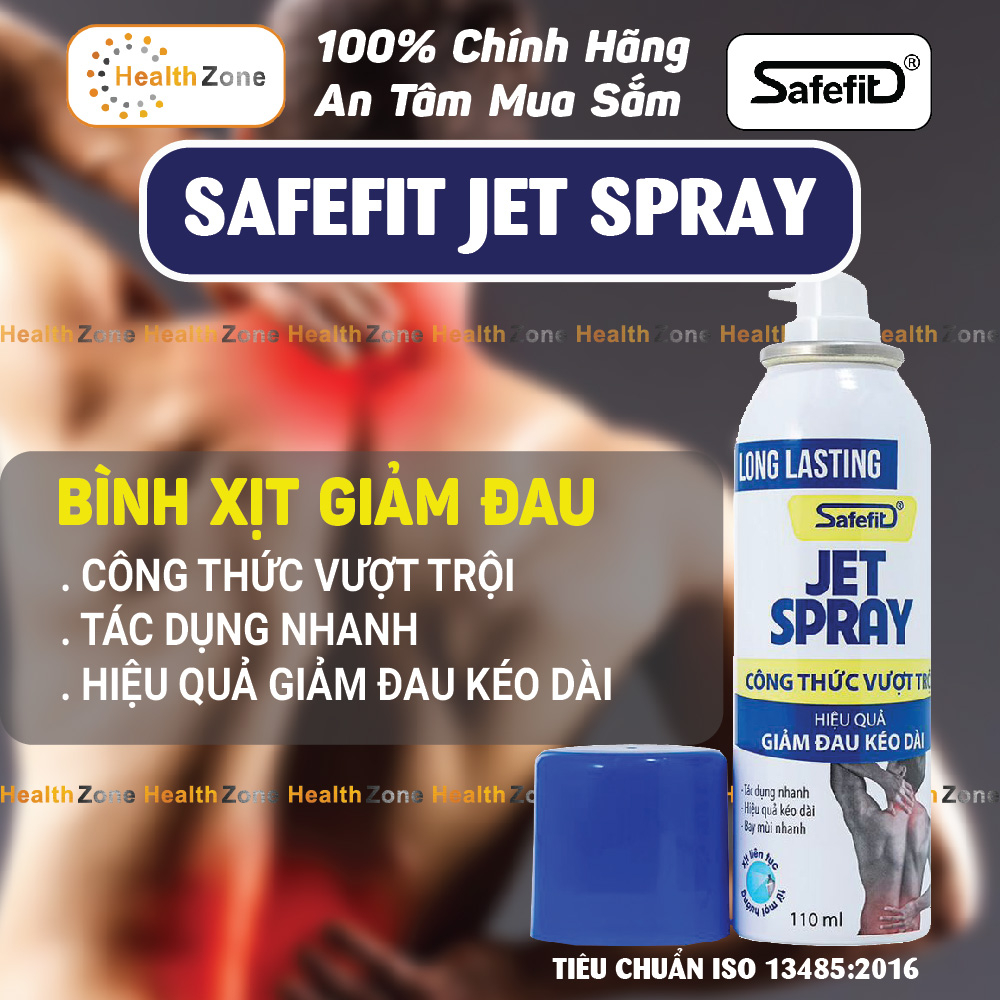 Chai Xịt Safefit Jet Spray Giảm Đau Ngoài Da- 110ml