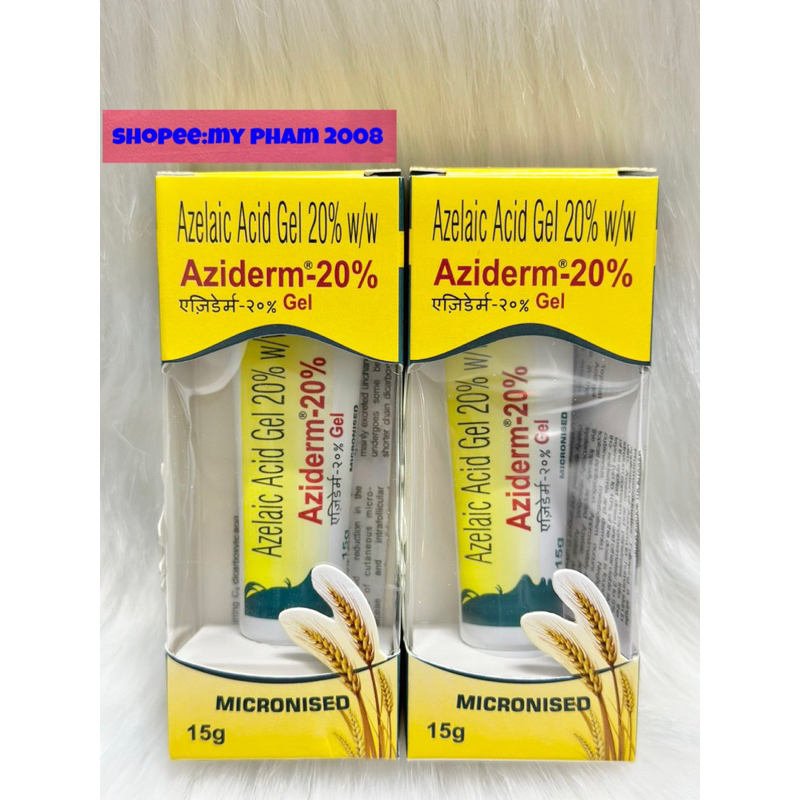 Kem AZIDERM Azelaic 20% GEL loại bỏ mun