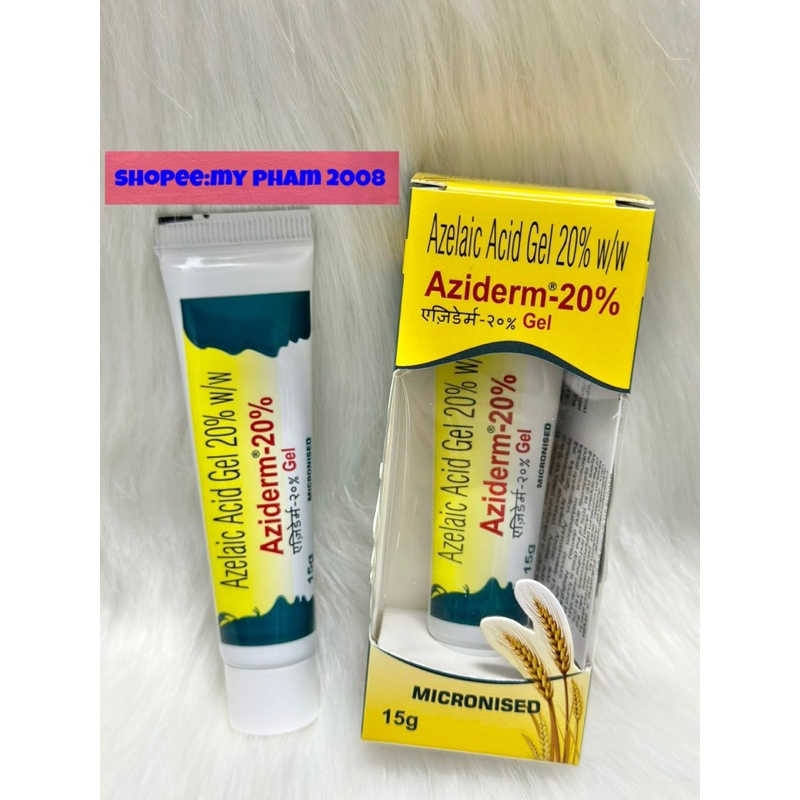 Kem AZIDERM Azelaic 20% GEL loại bỏ mun