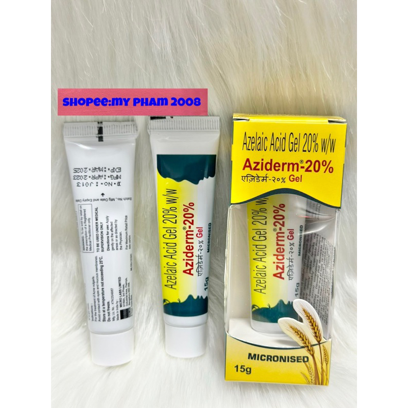 Kem AZIDERM Azelaic 20% GEL loại bỏ mun