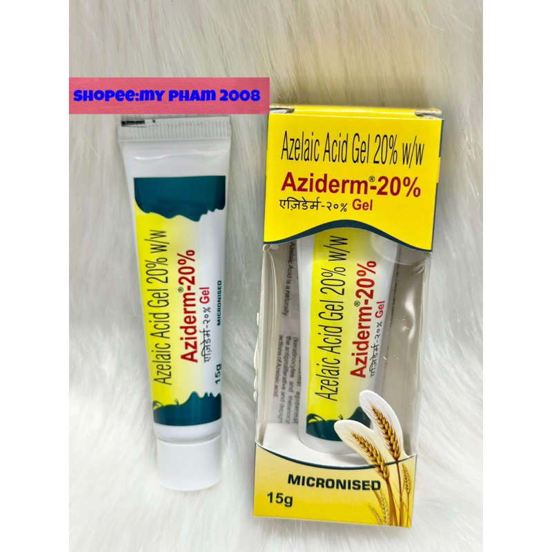Kem AZIDERM Azelaic 20% GEL loại bỏ mun