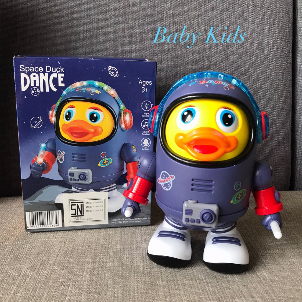 Đồ Chơi Vịt Robot Nhảy Múa Phát Nhạc, Vịt Phi Hành Gia Có Đèn Nhạc Vui Nhộn