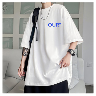 Áo thun nam nữ tay lỡ form rộng in chữ OUR AB50