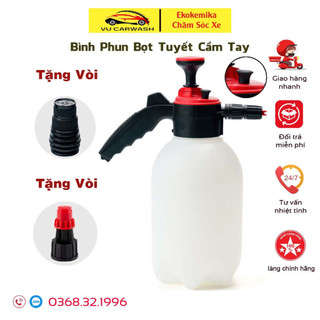 Bình Tạo Bọt Tuyết Rửa Xe Cầm Tay Cho Xe Máy, Xe Ô Tô 2L và 2.5L Có Van Xả Áp - 3 Chế Độ Điều Chỉnh Tia Phun