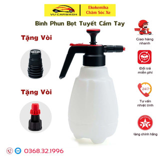 Bình Tạo Bọt Tuyết Rửa Xe Cầm Tay Cho Xe Máy, Xe Ô Tô 1.8L 2.5L - Áp Suất Cao, 3 Chế Độ Điều Chỉnh Tia Phun