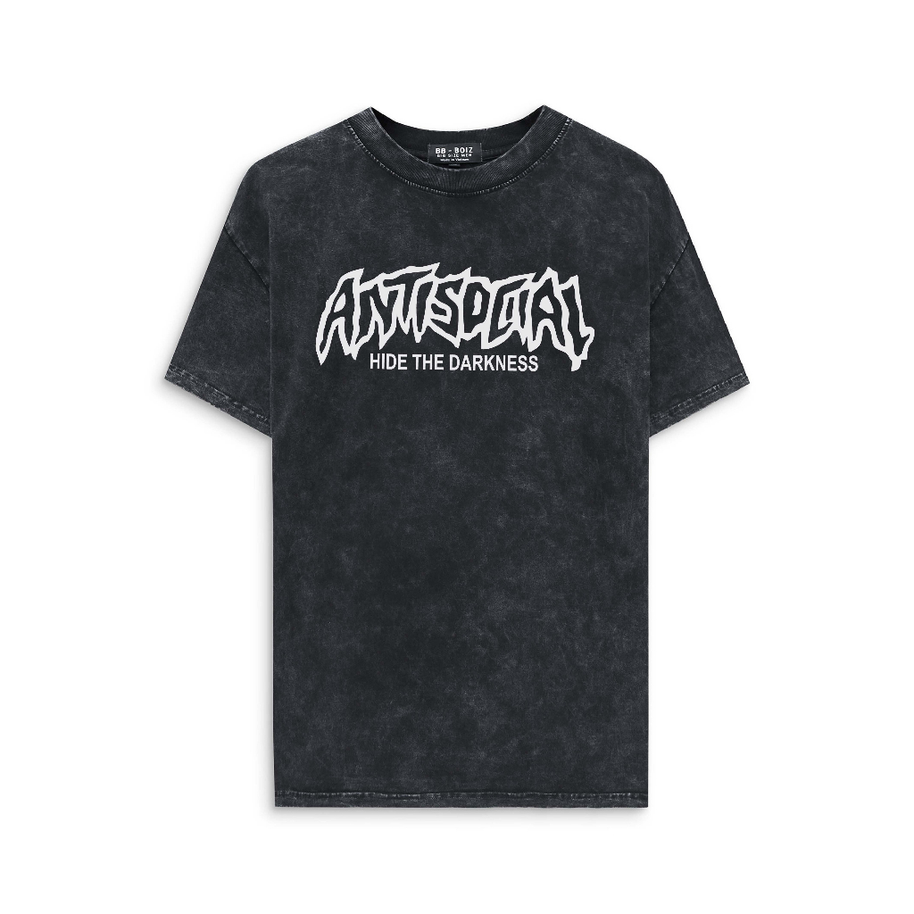 Big size - Áo thun wash nam BB - Boiz bigsize chữ phản quang