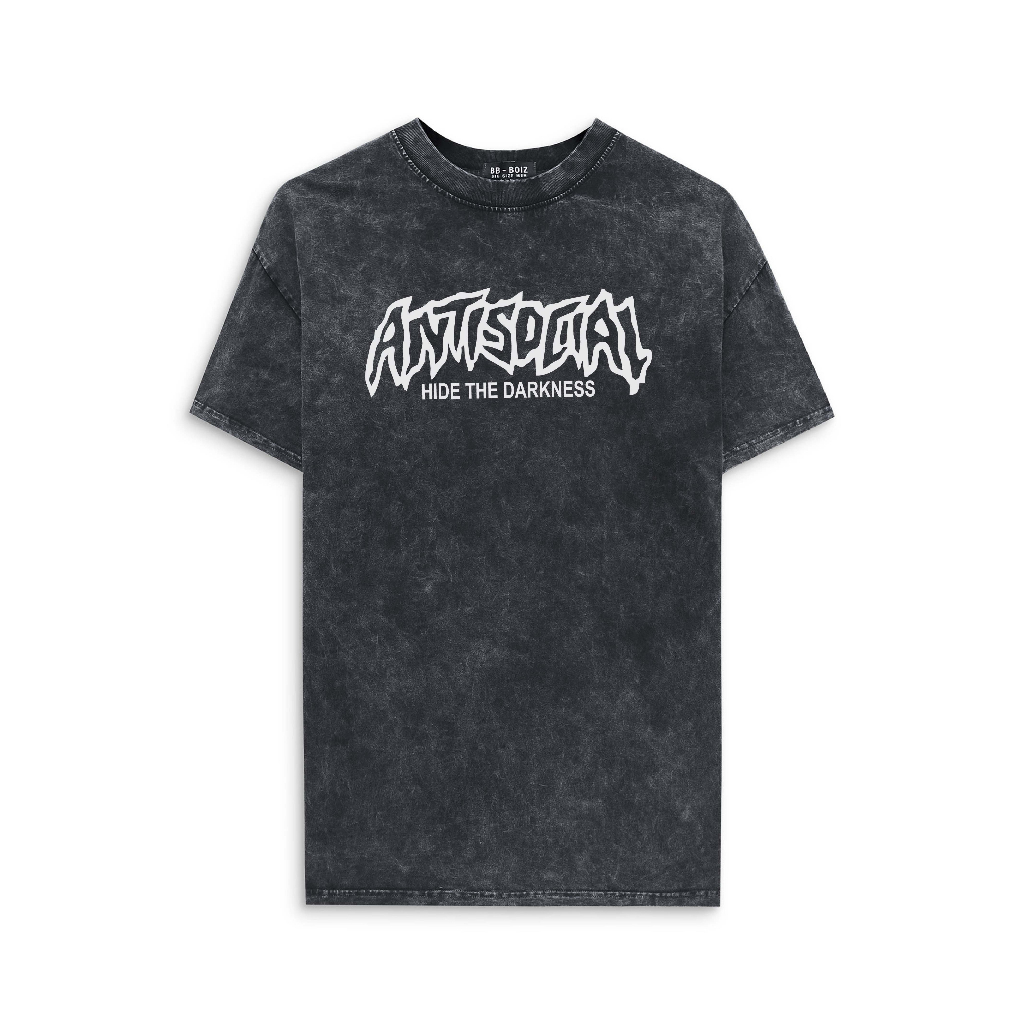 Big size - Áo thun wash nam BB - Boiz bigsize chữ phản quang