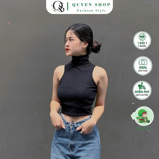 Áo ba lỗ cổ cao thun co giãn đẹp