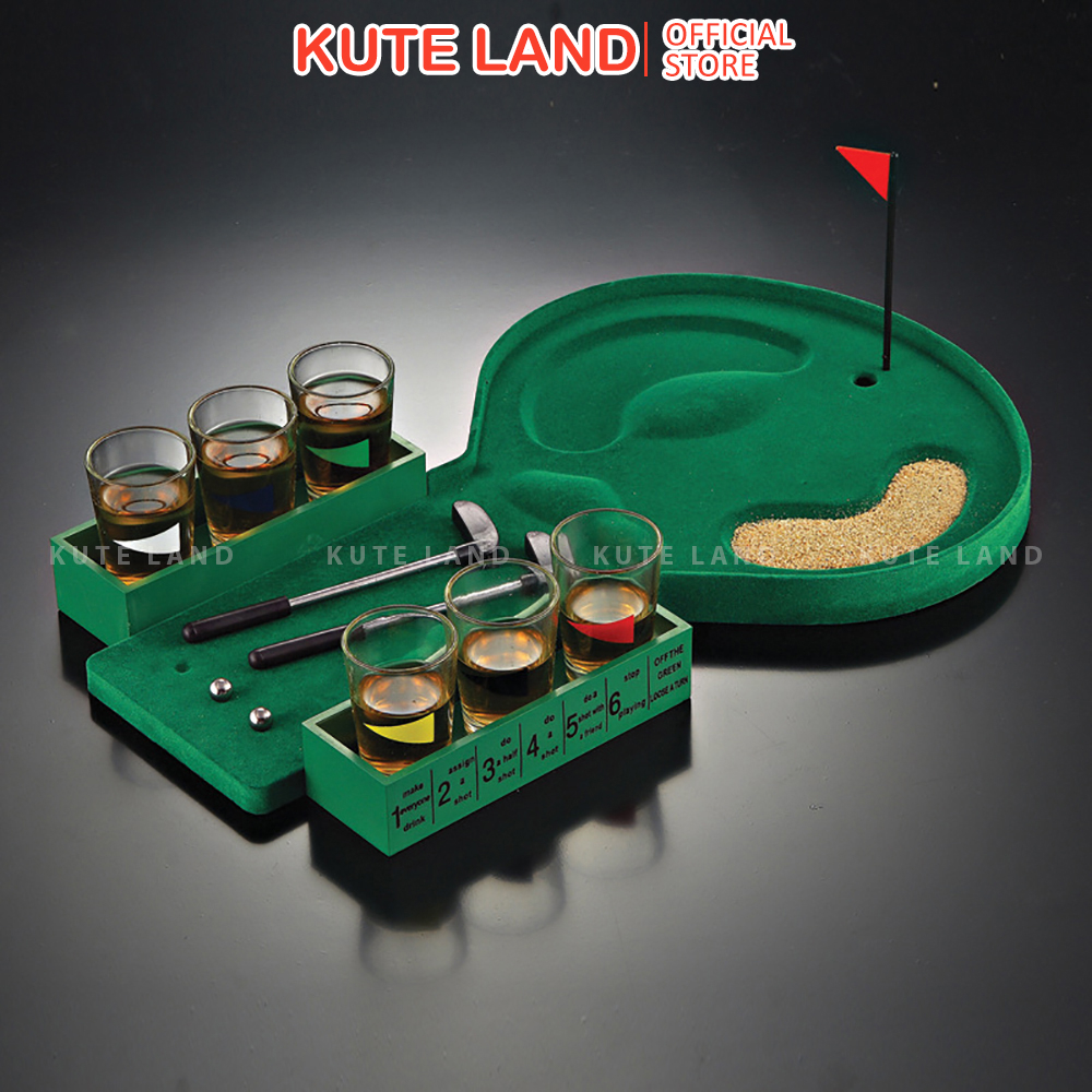 Bộ trò chơi Golf Drinking Game kết hợp giữa đánh Golf và thử thách uống bia rượu GUB30