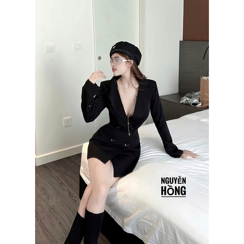 Váy vest đính khuy sang chảnh