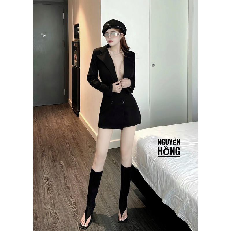 Váy vest đính khuy sang chảnh