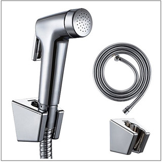 Vòi xịt vệ sinh cao cấp, Vòi xịt vệ sinh tăng áp kèm dây dẫn và đế cài.