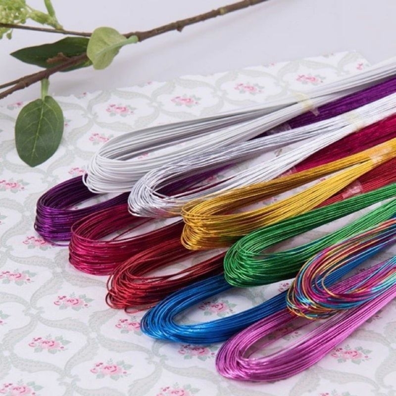 20 Sợi dây kẽm uốn cành hoa, hỗ trợ làm cành hoa, làm vành nón, tạo hình thú bông mềm mại