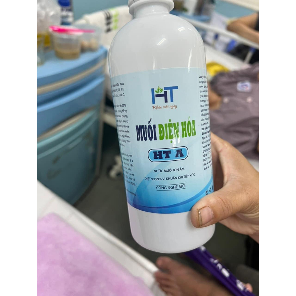 Nước Muối Điện Hóa  Anolyte HTA Dung Tích 1500ml Sát Khuẩn Diệt irut 99,99%