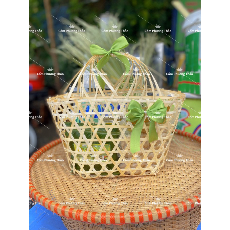 Set giỏ Cốm+Xu Xê Cốm+Bánh Cốm làm quà-biếu(giao hoả tốc HN)