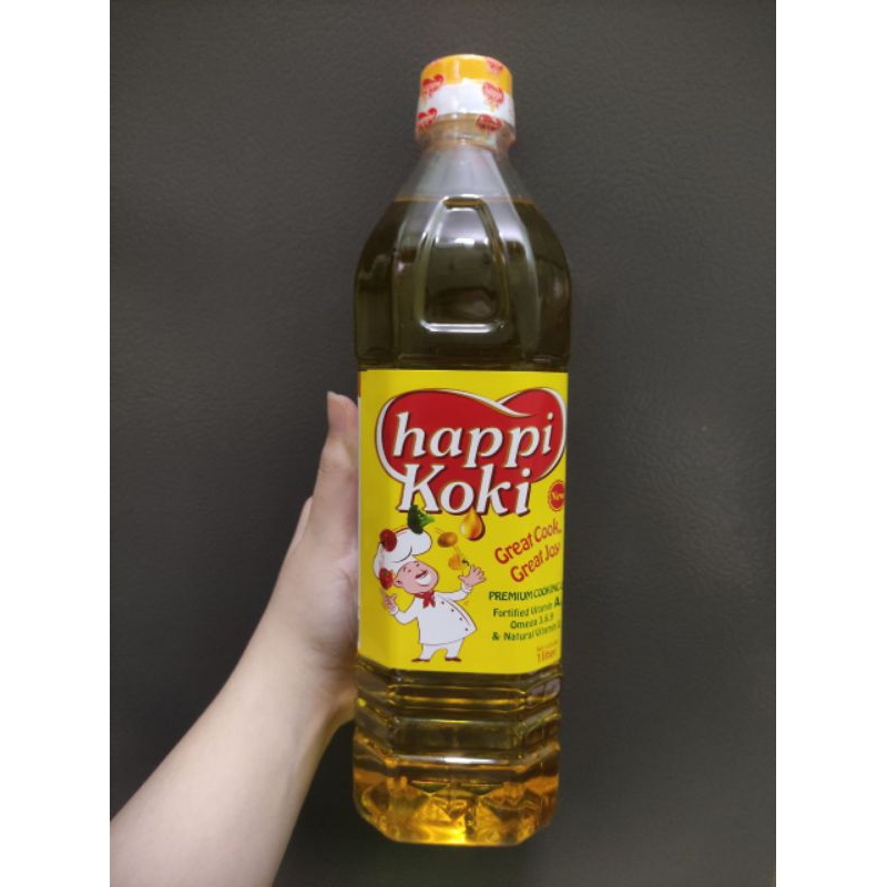 Dầu ăn Happy Koki 1L date mới 8,9/2025